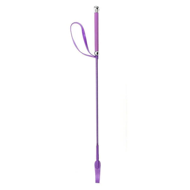 Crop Horse Whip 65 cm in purple, featuring a sleek design ideal for precise riding cues.
