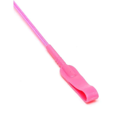 Pink Crop Horse Whip 65 cm with lightweight design for stylish riding and precise cues.