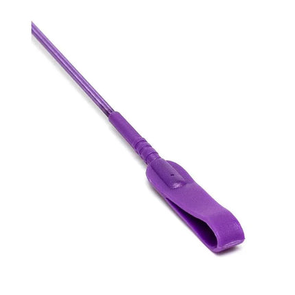 Purple Crop Horse Whip 65 cm for precise signaling during training or trail riding, featuring a stylish, classic design.