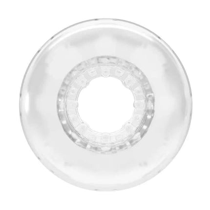 Crystle 3d Masturbator Double Sided clear view showing textured interior and double entrance design for enhanced solo pleasure.