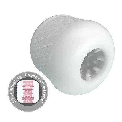 Crystle Dual Stroker with Textured Tunnel featuring ultra-soft material and double-entry design for versatile stimulation