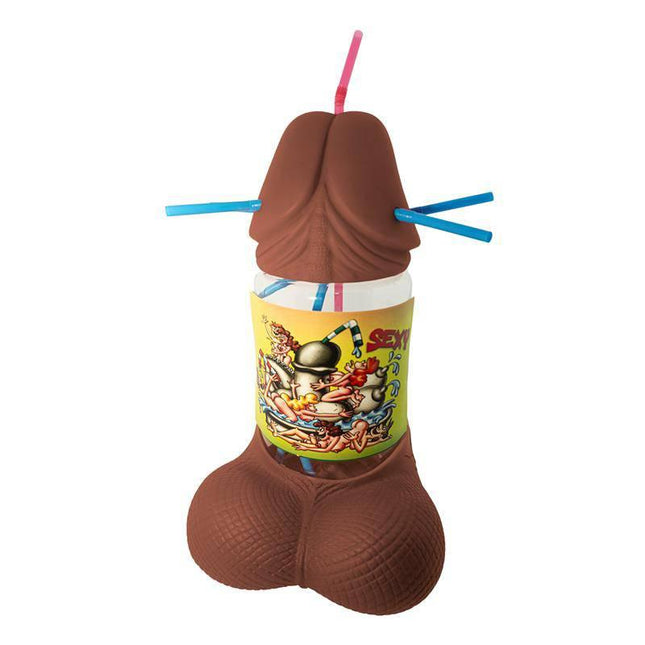 Cubalitro Mulato with Testicles 1500 ml novelty jug for adults, ideal for bachelor parties and celebrations with a humorous design.