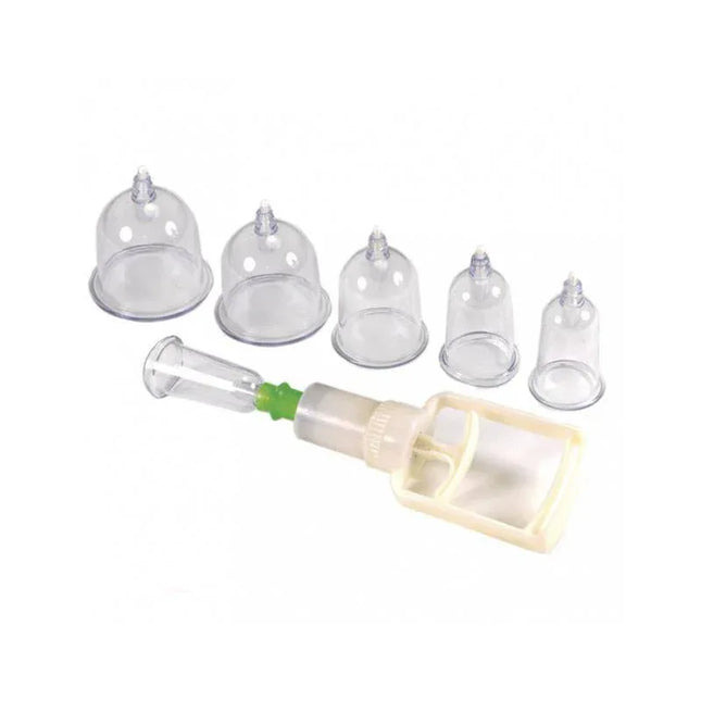 Cupping Set 6 Pieces featuring six versatile suction cups for personalized self-care and therapy at home.