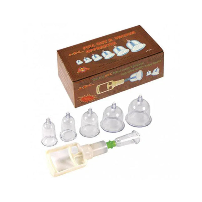 Cupping Set 6 Pieces with suction cups for targeted therapy and self-care at home.