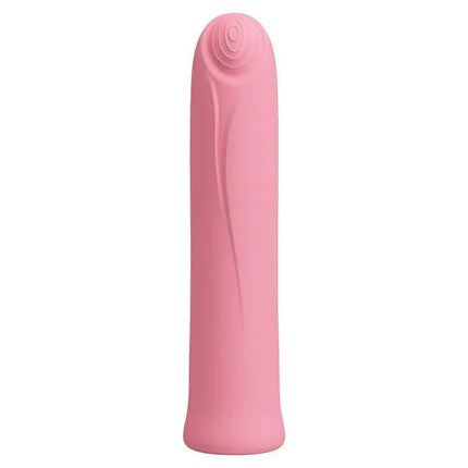 Curtis Bullet Vibrator USB in pink silicone, compact and travel-friendly design for discreet stimulation.