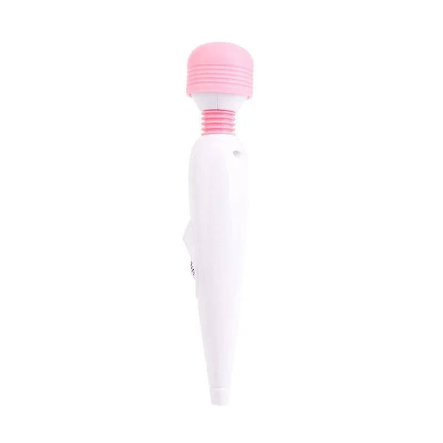 Curve Massager ABS+Silicone 18.4*f3.4cm with pink and white ergonomic design for targeted body relief.