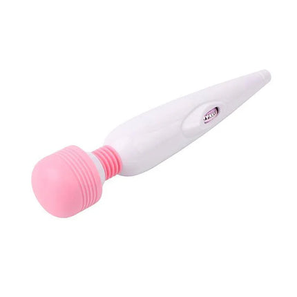 Curve Massager ABS+Silicone 18.4*f3.4cm ergonomic pink and white design with multi-speed vibrations for targeted relief