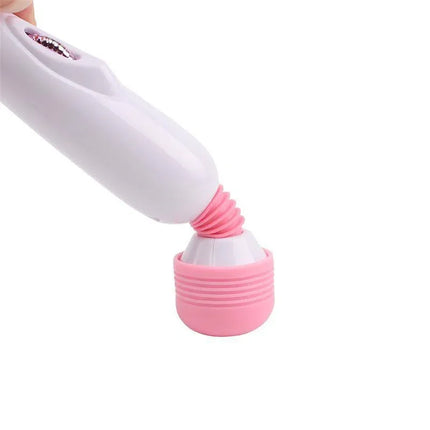 Curve Massager ABS+Silicone 18.4*f3.4cm with pink flexible head for targeted relief.