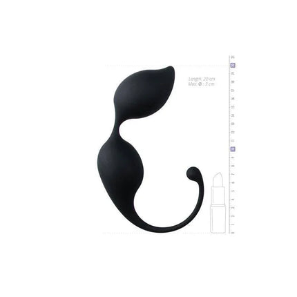 Curved Kegel Balls - Black for pelvic muscle training with waterproof design