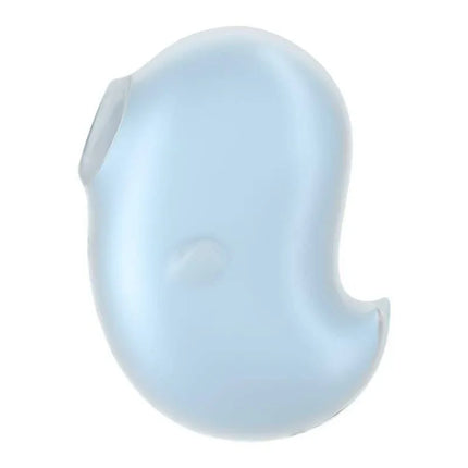 Cutie Ghost Blue air pulse vibrator in soft silicone with independent vibration control for sensational stimulation.