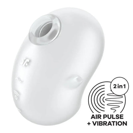 Cutie Ghost Clear air pulse vibrator with dual function for contactless stimulation and independent vibration control.