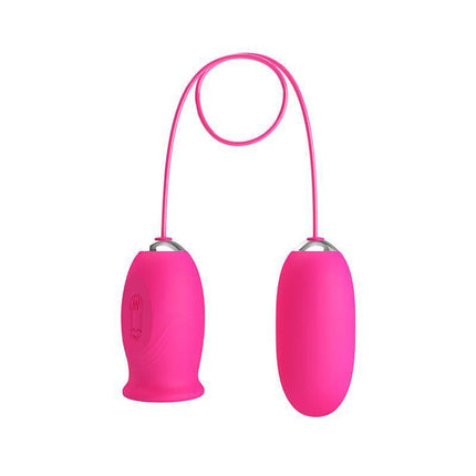 Daisy Vibrating Egg with Licking Tongue Pink dual-stimulation sex toy