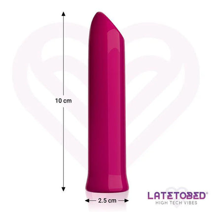 Dara Powerful Vibrating Bullet, lipstick-shaped adult toy with 10 vibration modes and magnetic USB charging for versatile pleasure.