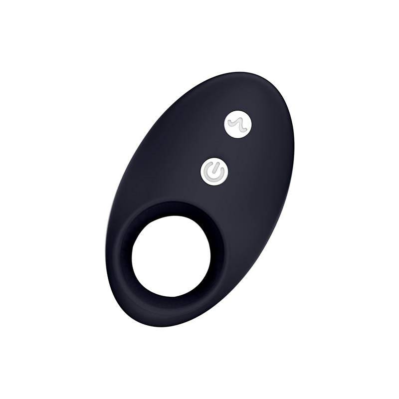 Darkblack Vibrating Ring with Led Remote Control USB Silicone - secretsextoys.store