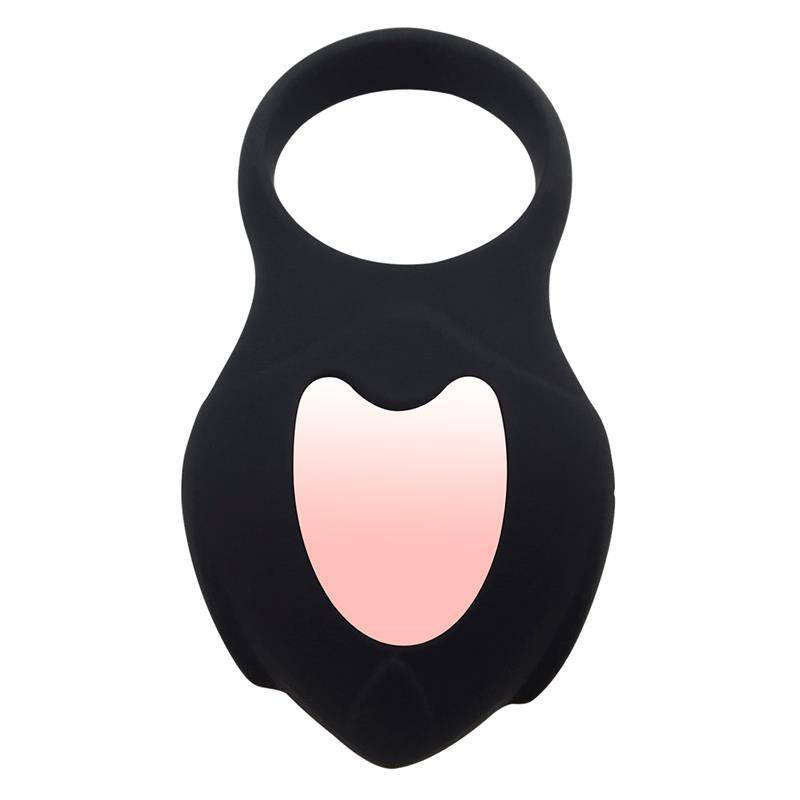 Darkblack Vibrating Ring with Led Remote Control USB Silicone - secretsextoys.store