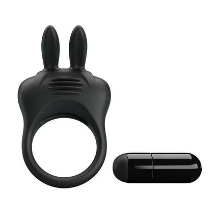Davion Cock ring with vibration and Rabit, featuring silicone and ABS design, for enhanced couple intimacy.