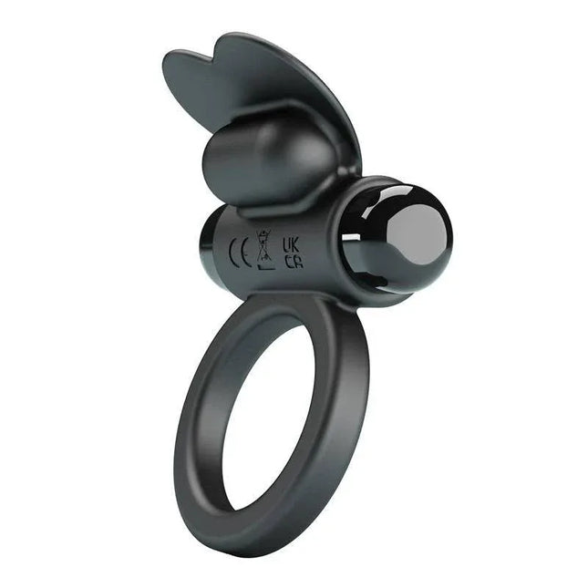 Debonaire Vibrating Penis Ring, premium couples toy with adjustable silicone ring and 10 vibration modes for enhanced pleasure.