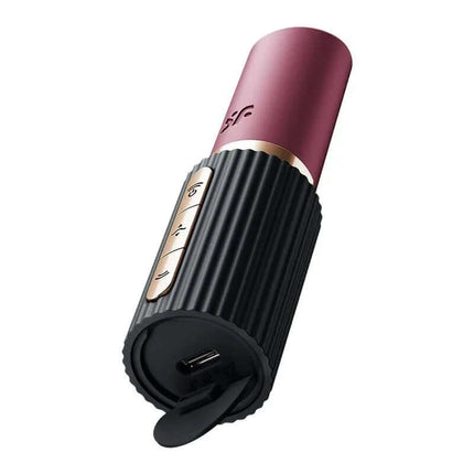 Deep Kiss Air Pulse Vibrator in lipstick shape, discreet and portable design for powerful clitoral stimulation, ideal for travel.
