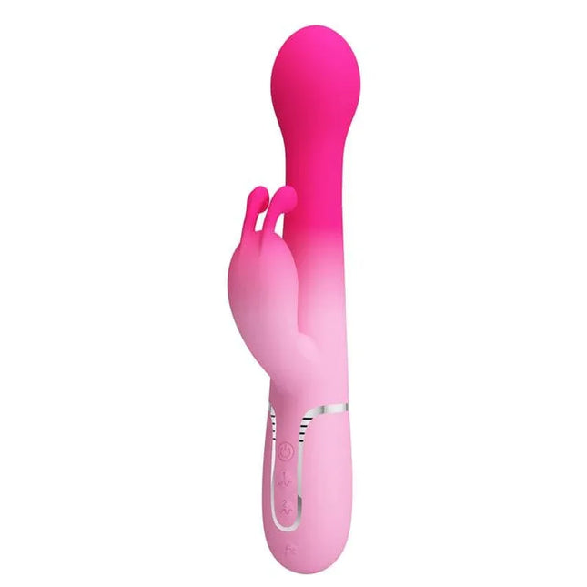 Dejon Vibe with Thrusting and Rotating Beads, premium dual-motor pink vibrator for versatile stimulation