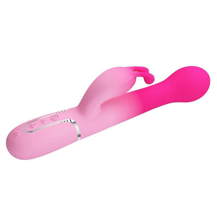 Dejon Vibe with Thrusting and Rotating Beads, dual-motor pink vibrator for versatile stimulation and body-safe construction.