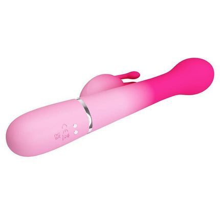 Dejon Vibe with Thrusting and Rotating Beads in pink and white, showcasing dual-motor design for versatile stimulation.