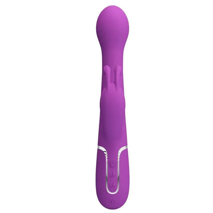 Dejon Vibrator Thrusting and Rotation Twinkled dual-motor pleasure device in purple for intense stimulation.