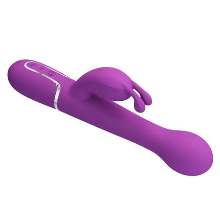 Dejon Vibrator Thrusting and Rotation Twinkled, dual-action pleasure device in purple for intense stimulation