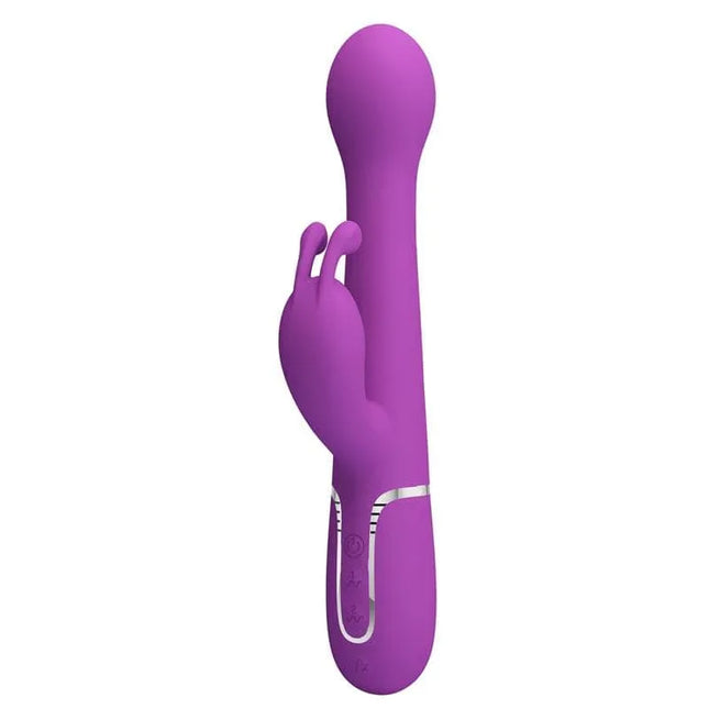 Dejon Vibrator Thrusting and Rotation Twinkled in purple with dual-motor design for enhanced pleasure and easy handling.