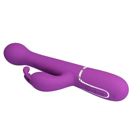 Purple Dejon Vibrator Thrusting and Rotation Twinkled with dual-motor design for advanced pleasure.