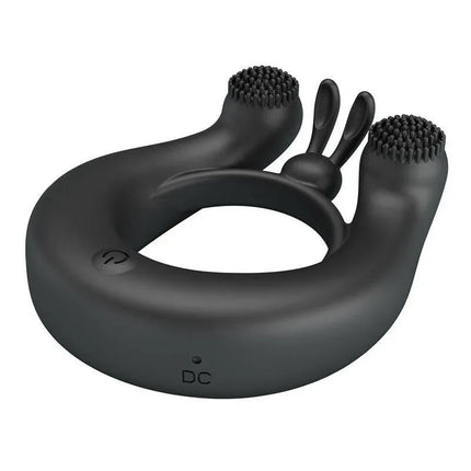 Dhalia Vibrating Penis Ring for enhanced couple pleasure with dual motors and 12 vibration modes in soft silicone for lasting arousal.