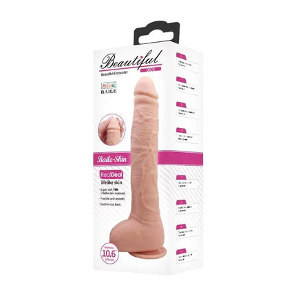 Packaging of Dick Realistic Dildo with Suction Cup Flesh showcasing lifelike design and features.