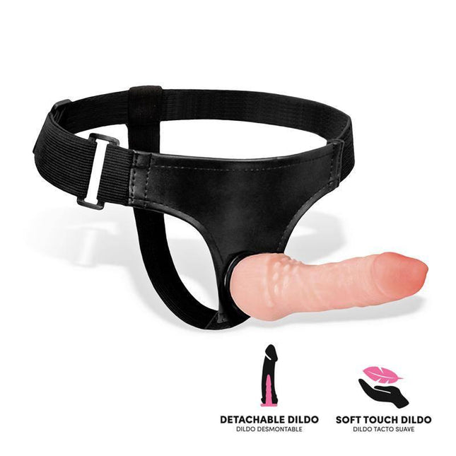 Diddo Detachable Strap-On Harness with semi-realistic dildo, featuring soft touch and stimulating dot pattern for enhanced pleasure.