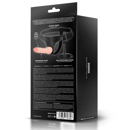 Back view of Diddo Detachable Strap-On Harness packaging with product details and features.