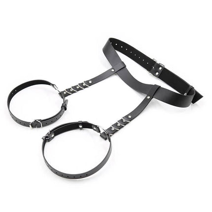 Didier Leg and Waist Bondage Harness Adjustable with secure buckles and contoured design for BDSM exploration and provocative style.