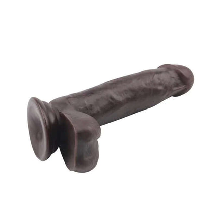 Dildo Dual Density Fashion Dude 17.8 x 4 cm Brown with lifelike details and textured base for hands-free play.