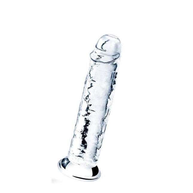Dildo Flawless Clear 7 Clear by LoveToy, transparent ultra-realistic dildo made of soft TPE, safe and comfortable for solo or shared play