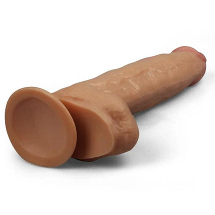 Dildo King 11 Flesh by LoveToy, realistic lifelike dildo, 29.5 cm size for ultimate pleasure, ideal for solo or shared use.