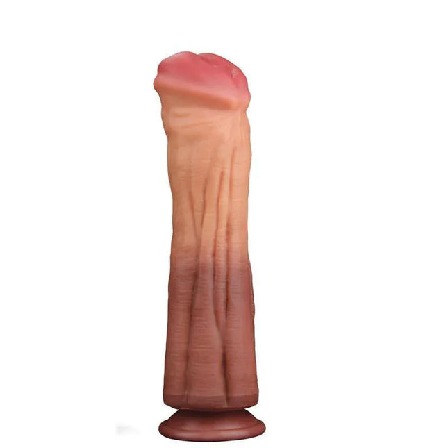 Dildo Nature 12 Dual Layer king-size silicone dildo with suction base for realistic and intense pleasure experience.