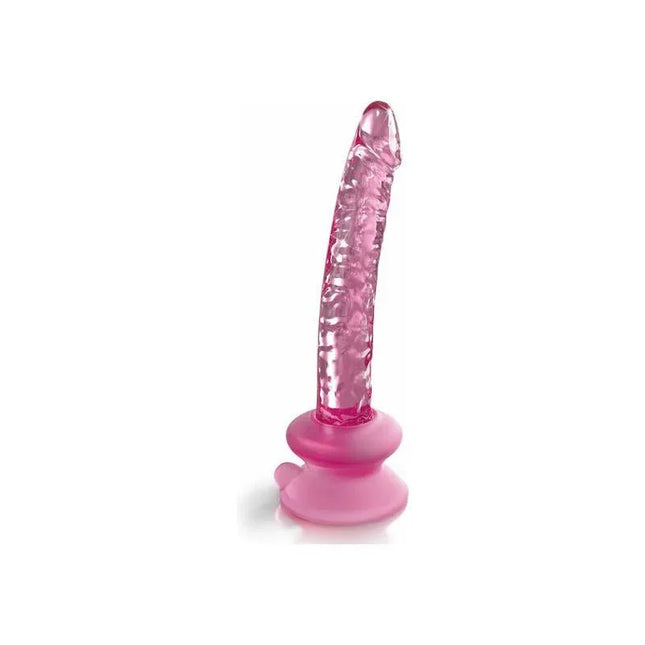 Dildo No. 86 - Glass Icicle Massager with lifelike pink design for a smooth, cool pleasure experience