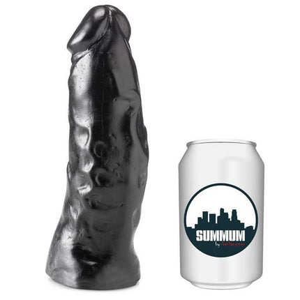 Dildo No Shame 22 cm next to a soda can for size comparison, featuring durable vinyl build and generous girth for high stimulation.