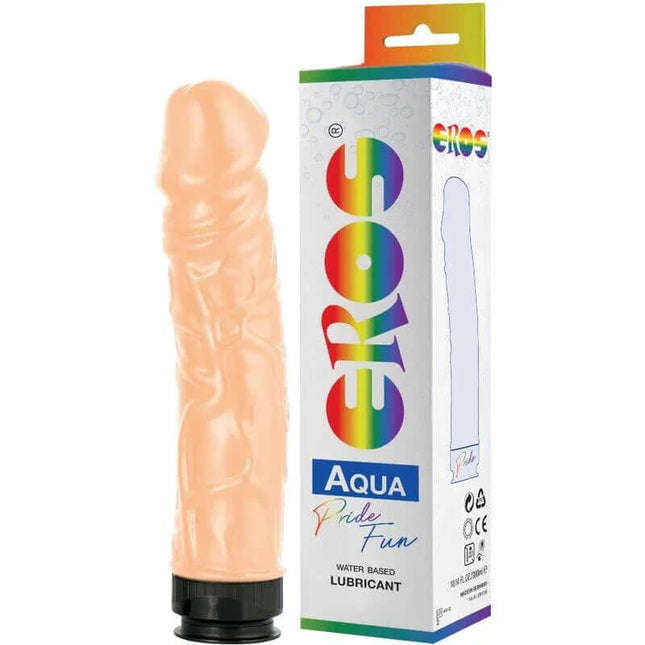 Dildo Pride Fun with Aqua Lub 300 ml ultra-realistic design and 300 ml Aquaglide lubricant