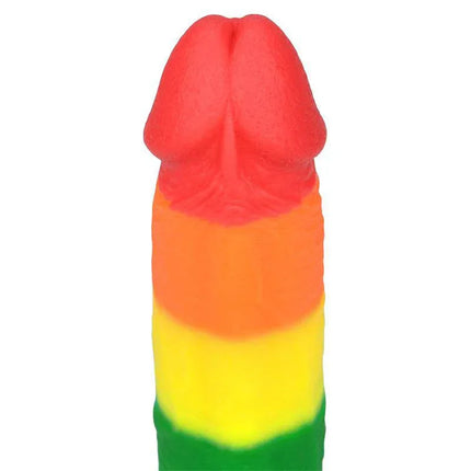Vibrant Dildo Prider 9 Liquid Silicone LGBT rainbow colors