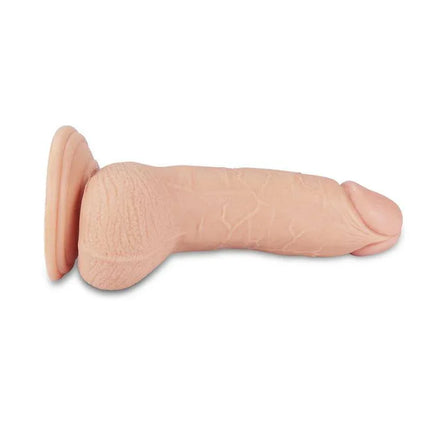 Dildo Real Extreme with Vibration 7 Flesh featuring realistic texture and veiny shaft for lifelike sensations.