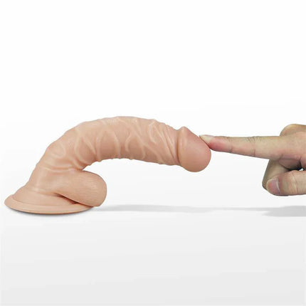 Dildo Real Extreme with Vibration 7.5 Flesh showcasing realistic design with suction base