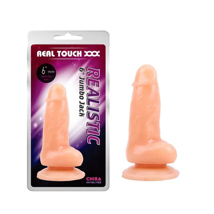 Dildo Realistic T-Skin 6 Jumbo Jack with suction base for authentic sensation and versatile use