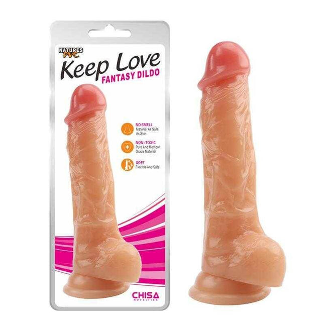 Dildo Rhythm 7.6 Flesh Realistic & Suction Cup with packaging showing lifelike design and features for intimate pleasure