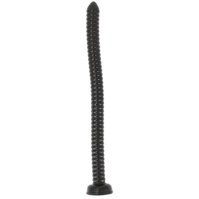 Dildo Savana 46 cm - Black textured flexible dildo for intense stimulation, crafted from phthalate-free vinyl for comfortable penetration.