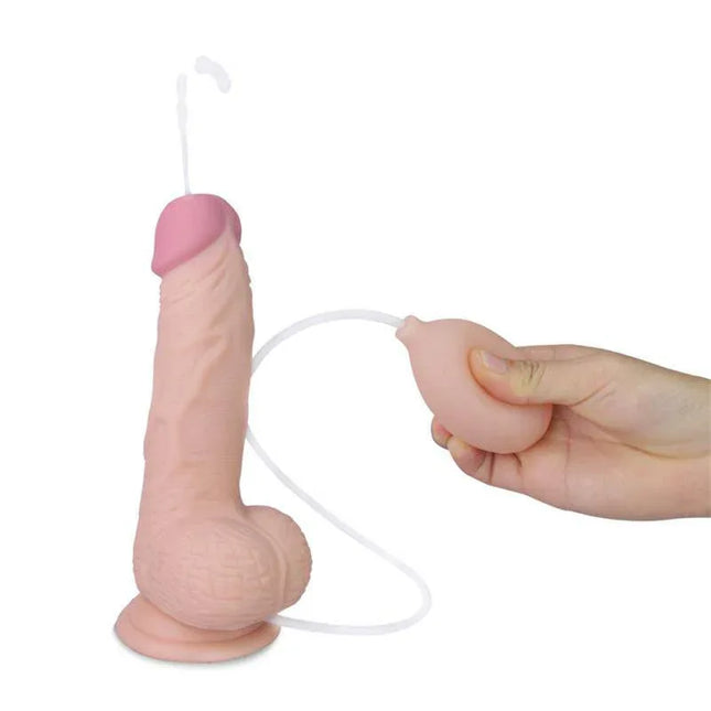 Dildo Squirting 8 Flesh with flexible design and squirt function for lifelike adult pleasure.