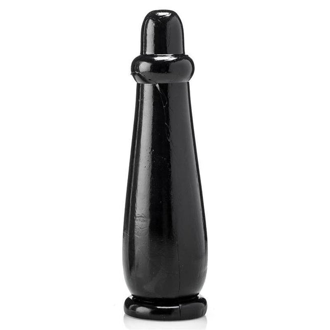 Dildo Una Sola 26 cm in black vinyl with rounded shape, high-quality design for satisfying, realistic feel and generous reach.