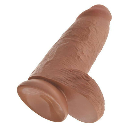 Dildo with Balls Chubby 9 Tan - realistic design and texture for immersive solo or shared play